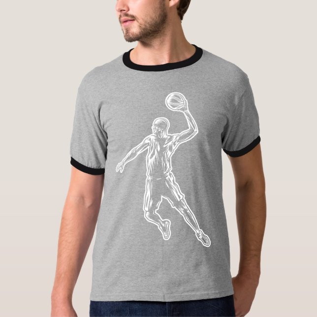 Camiseta Jogador de basquete Slam Dunk Light Design (Frente)