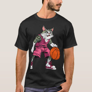 Camiseta Jogador de Basquete - Tanque de Gato de Basquete -