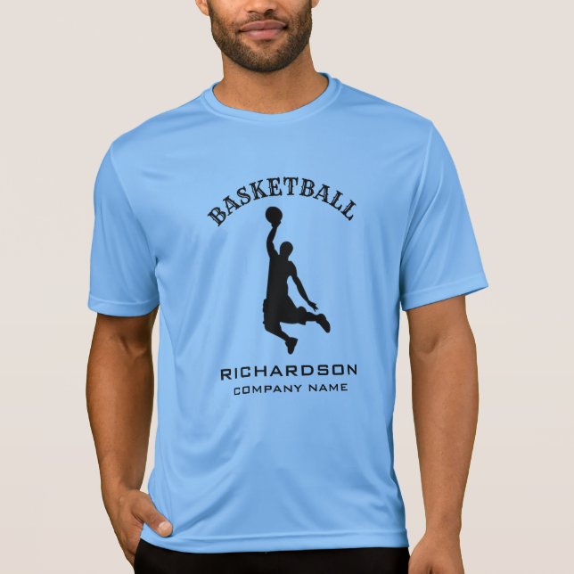 Camiseta Jogador de basquetebol adiciona nome e esporte com (Frente)
