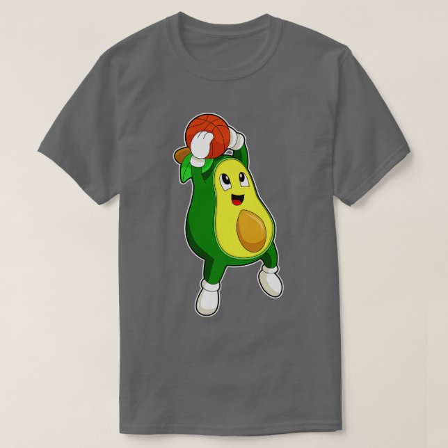 Camiseta Jogador de basquetebol Avocado 2 (Frente do Design)