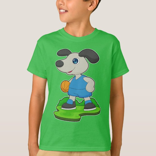 Camiseta Jogador de basquetebol cachorro Basquetebol (Frente)