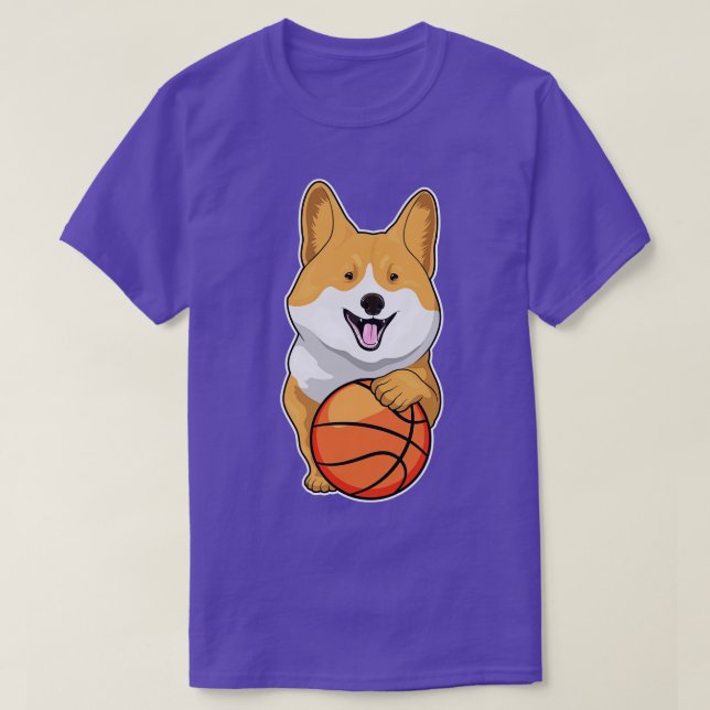 Camiseta Jogador de basquetebol Corgi (Frente do Design)