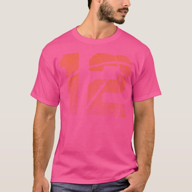 Camiseta Jogador de basquetebol de 12 Birthday Boy 12 (Frente)