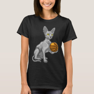 Camiseta Jogador de basquetebol de Gato de Esfingx
