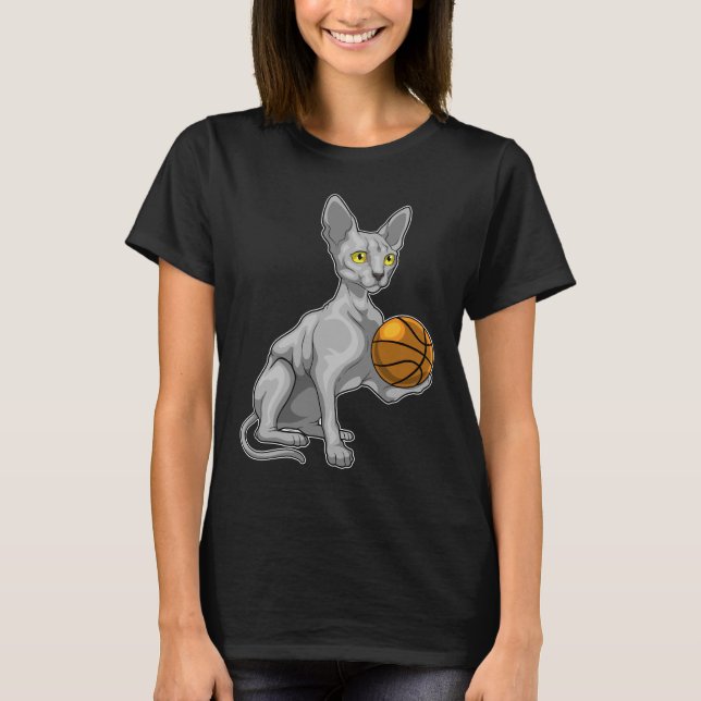 Camiseta Jogador de basquetebol de Gato de Esfingx (Frente)