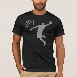Camiseta Jogador de basquetebol do número 21