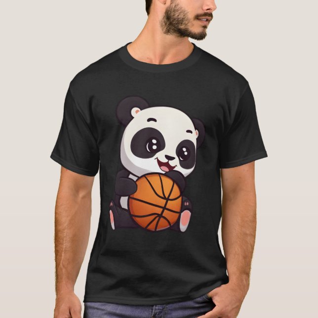 Camiseta Jogador de basquetebol do Panda (Frente)