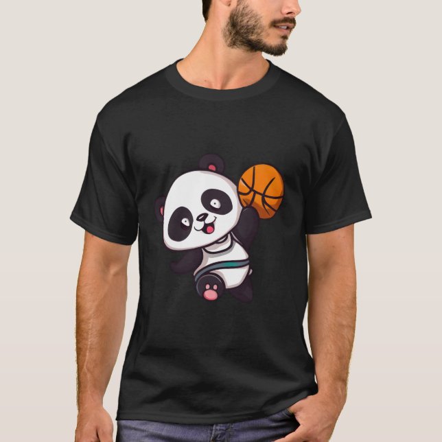 Camiseta Jogador de basquetebol do Panda (Frente)