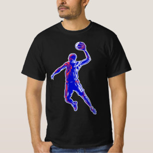 Camiseta Jogador de basquetebol Slam Dunk, Vermelho e Azul