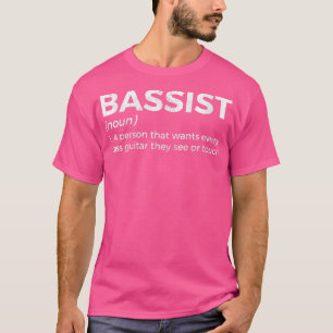 Camiseta Jogador De Bass De Definição De Mulheres Para Músi