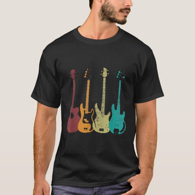 Camiseta Jogador De Bass Men Para O Jogador De Violão Bass  (Frente)