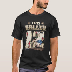 Camiseta Jogador de beisebol 12 Birthday