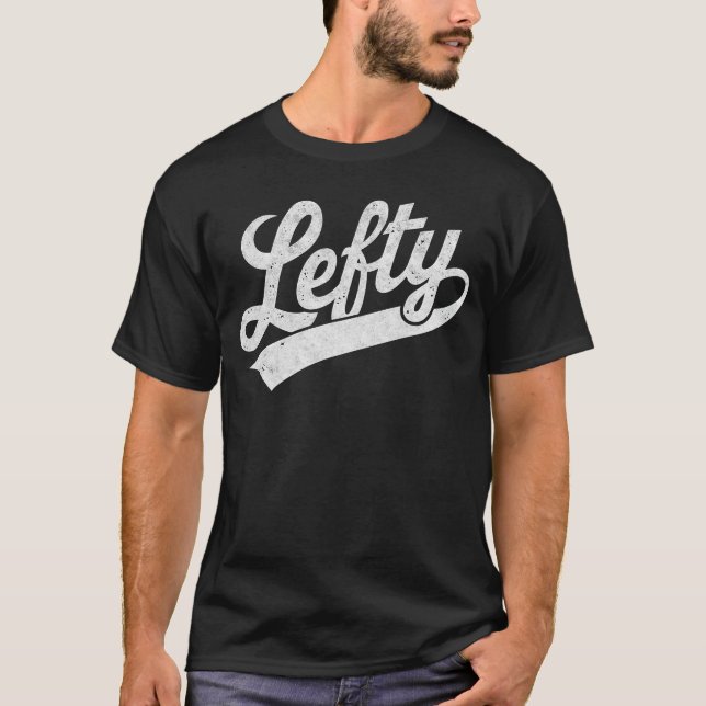 Camiseta Jogador de beisebol canhoto vintage Baseballee (Frente)