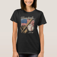 Jogador de beisebol com bandeira americana Batedor