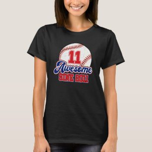 Camiseta Jogador De Beisebol De Aniversário De 11