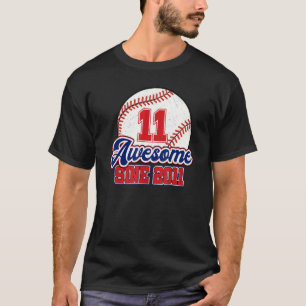 Camiseta Jogador De Beisebol De Aniversário De 11