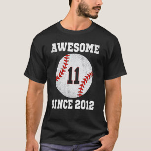 Camiseta Jogador De Beisebol De Aniversário De 11