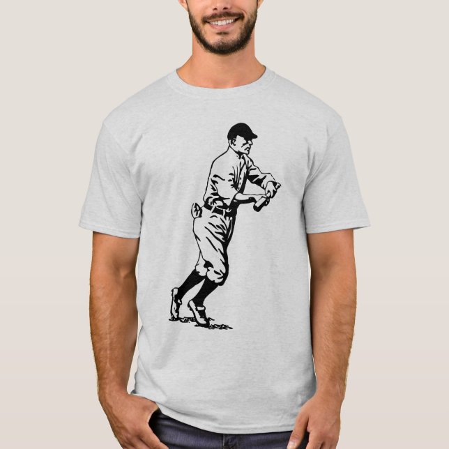 Camiseta Jogador de beisebol do vintage (Frente)