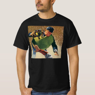 Camiseta Jogador de beisebol esportivo vintage, o árbitro
