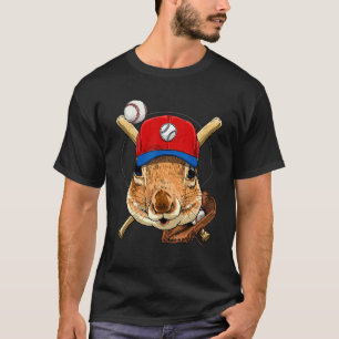 Camiseta Jogador de beisebol Esquilo Arremessador Receptor