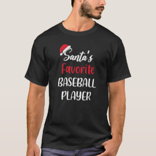 Camiseta Jogador de Beisebol Favorito do Santas, Presente,