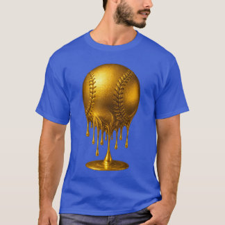 Camiseta Jogador de beisebol Gold Drip Dia de Jogo Treinado