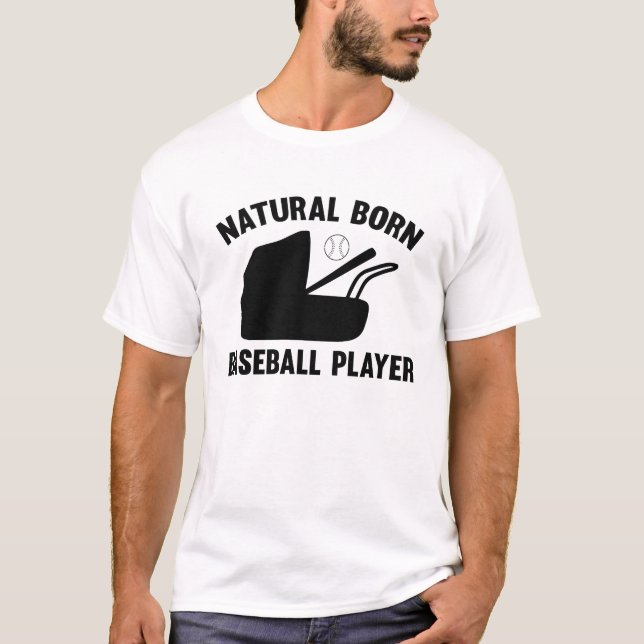 Camiseta Jogador de beisebol Nascer natural (Frente)
