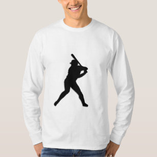 Camiseta Jogador de beisebol no bastão