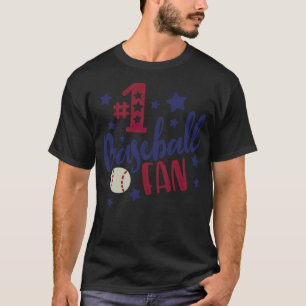 Camiseta Jogador de beisebol número1 diz beisebol c