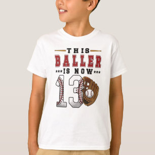 Camiseta Jogador de beisebol para doação de aniversário
