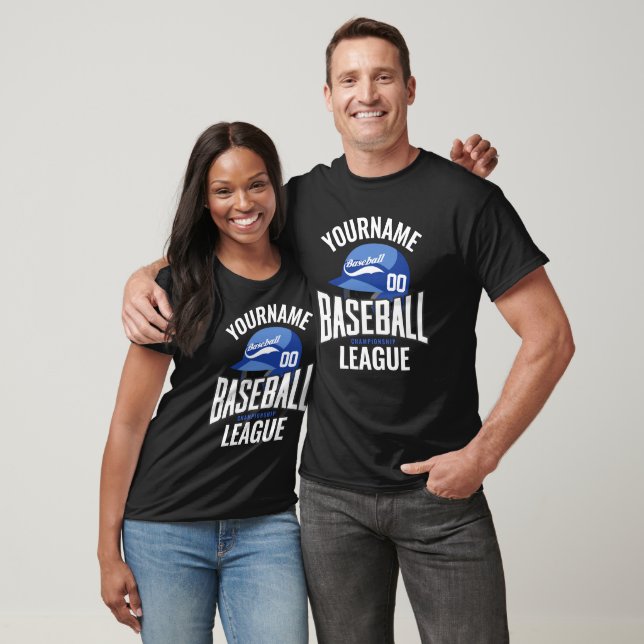 Camiseta Jogador de Beisebol Personalizado NOME Equipe Camp (Unissex)