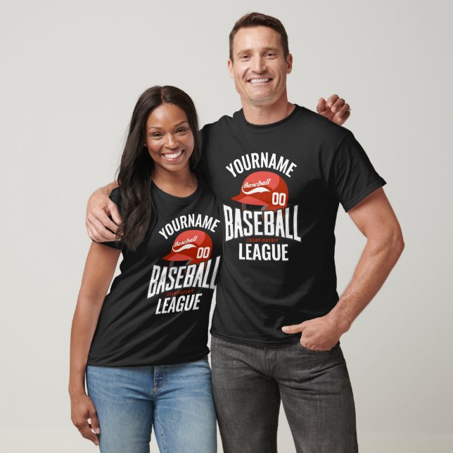 Camiseta Jogador de Beisebol Personalizado NOME Equipe Cham (Unissex)