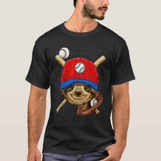 Camiseta Jogador de Beisebol Preguiça  Arremessador Recepto