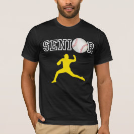 Camiseta Jogador de Beisebol Sênior Arremessador Silhueta A