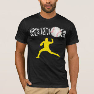 Camiseta Jogador de Beisebol Sênior Arremessador Silhueta A