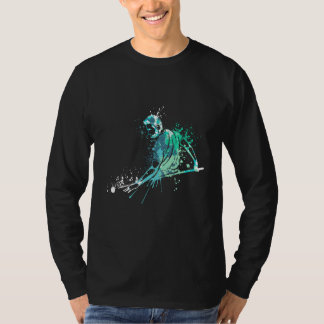 Camiseta Jogador de bilhar de 8 bolas da piscina inicial le