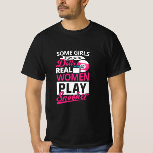 Camiseta Jogador de Bilhar Mulher Real Joga Snooker