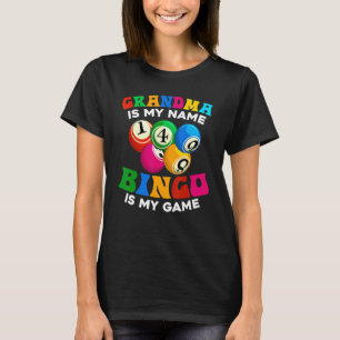Camiseta Jogador de Bingo Nana Jogando Vovó Loteria Retirem
