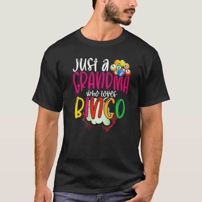 Camiseta Jogador de Bingo, Vovó Nana, aposentado pela Loter (Frente)