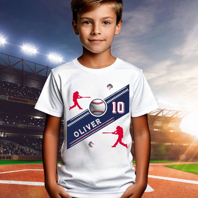 Camiseta Jogador de Bola de Baseball com Festa de aniversár (Criador carregado)