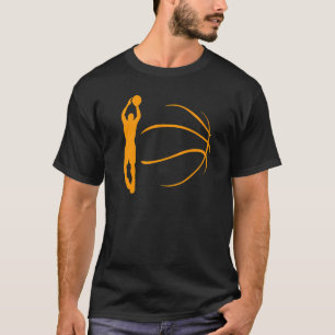Camiseta Jogador de bola de basquete Silhout Gráfico A Bran