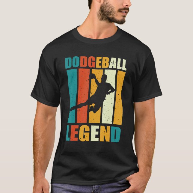 Camiseta Jogador de Bola de Roupa Dodge da Lenda Dodgeball (Frente)