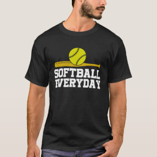 Camiseta Jogador de bola de Softball do dia a dia