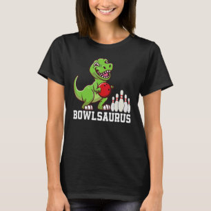 Camiseta Jogador de Boliche Bowlosaurus Gráfico de Esportes