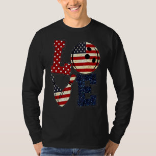 Camiseta Jogador de Boliche do Amor Bandeira Americana