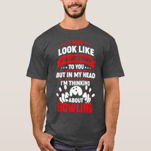 Camiseta Jogador de Boliche Engraçado, jogador de futebol