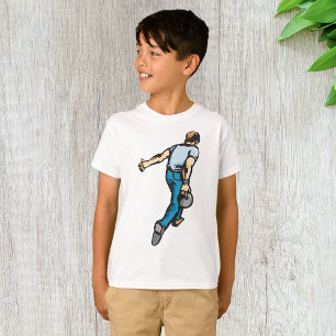 Camiseta Jogador de Boliche Retrô Lançando Bola