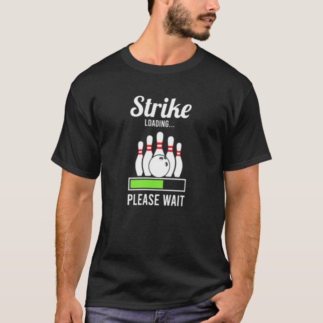 Camiseta Jogador de Boliches de Boliche de Strike Loading B (Frente)