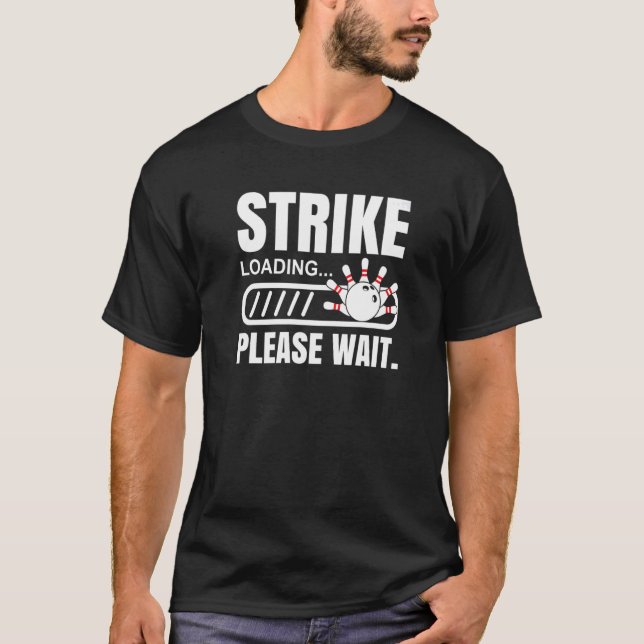 Camiseta Jogador de Boliches de Boliche de Strike Loading B (Frente)