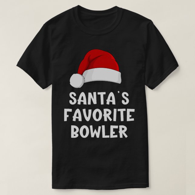 Camiseta Jogador de Boliches do Papai noel Bowler Favorite (Frente do Design)